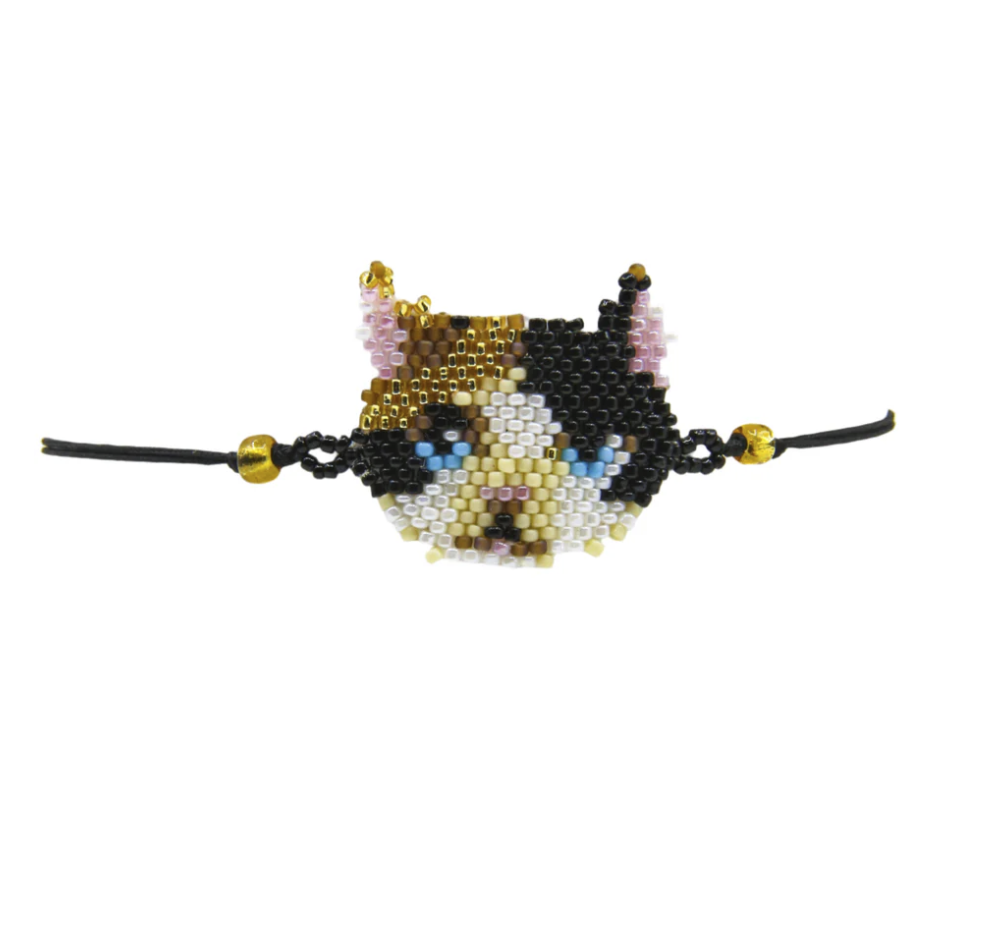 Houndstooth Apparel Beaded Bracelet | PATCHES CAT