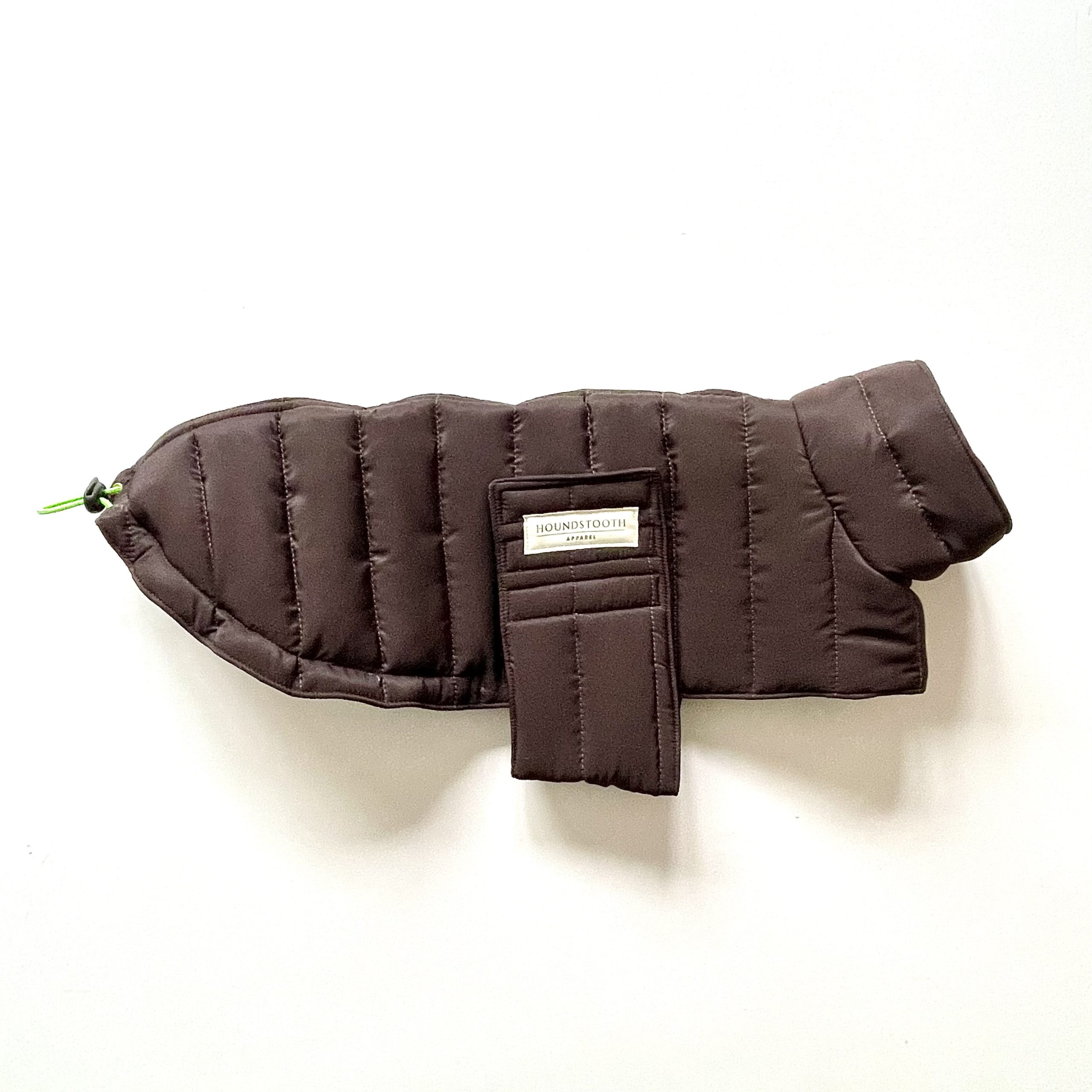 Water Resistant Broad Belt Puffer Coat - Chocolate- GREYHOUND - Image 2