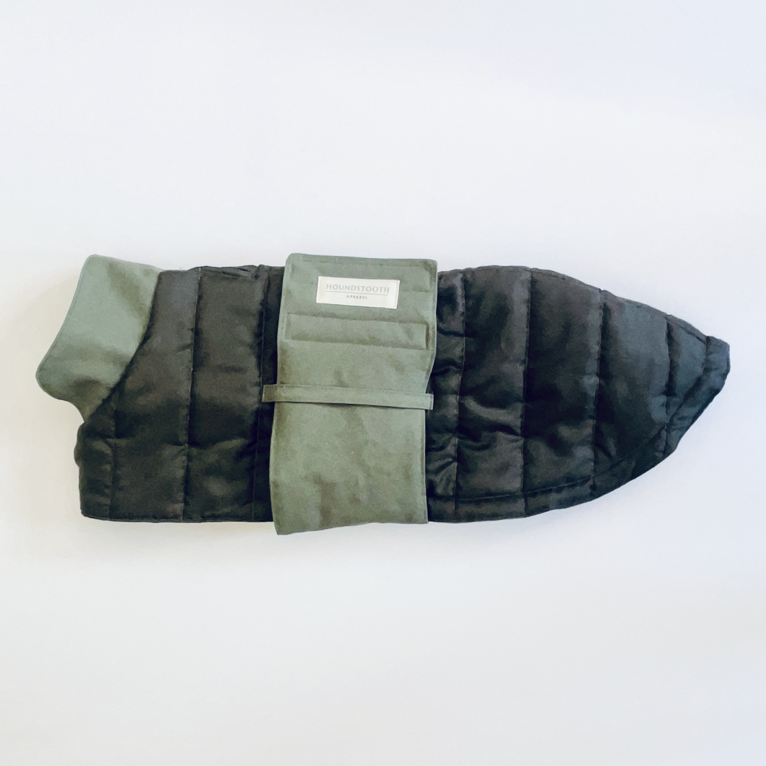 Tailored Reversible Broad Belt Puffer Coat - Sage - GREYHOUND - Image 3