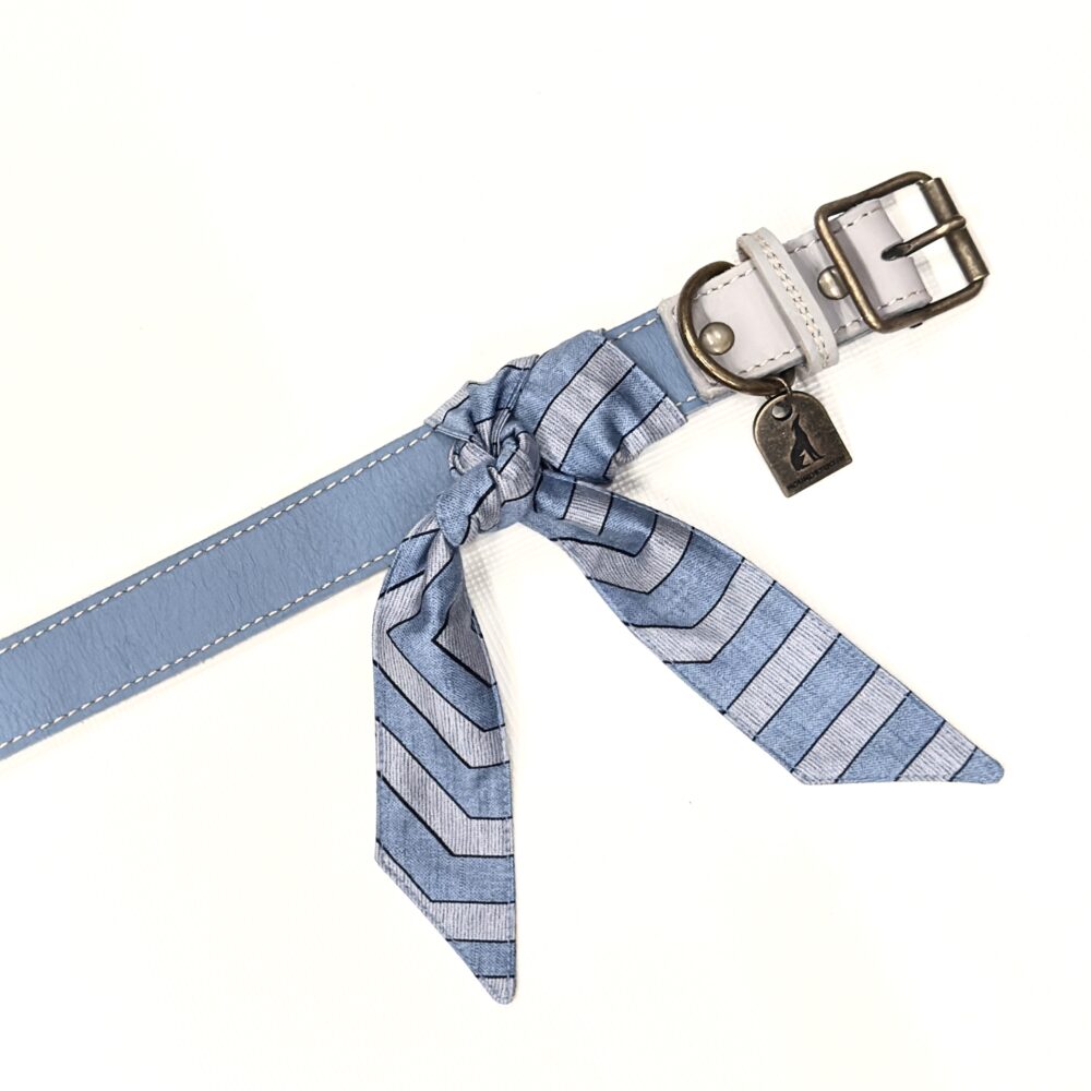 Houndstooth Apparel Premium Twilly Cotton Scarf _ AZTEK BLUE